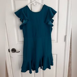 Green Midi Dress with Ruffles from Amazon